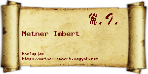 Metner Imbert névjegykártya